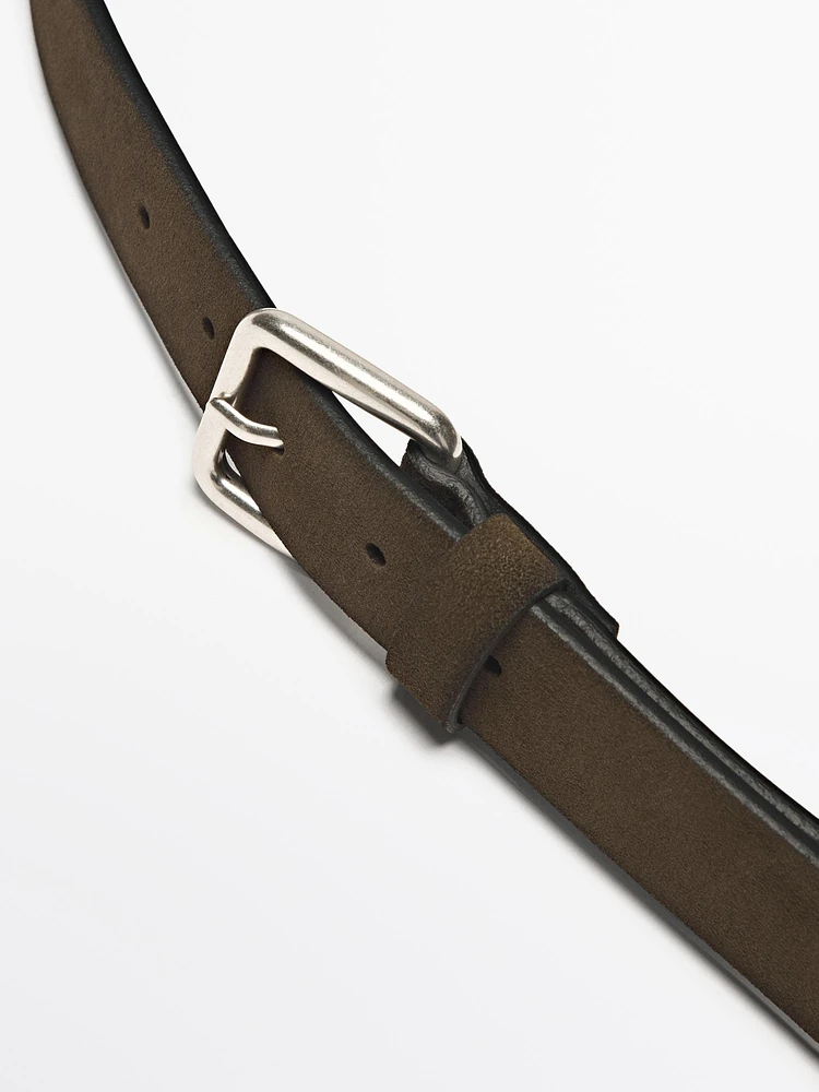 Shaded split suede belt