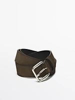 Shaded split suede belt