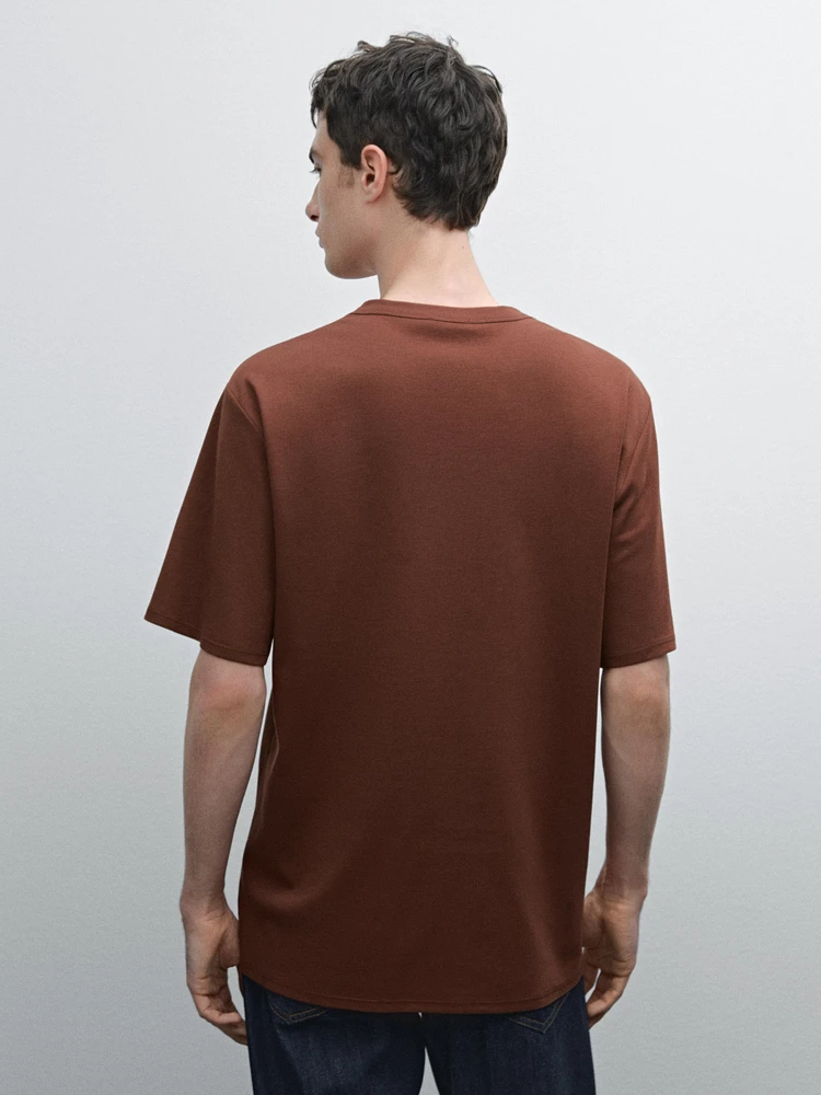 T-shirt à manches courtes en coton mélang