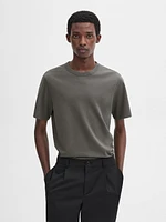 Short sleeve cotton blend T-shirt