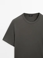 Short sleeve cotton blend T-shirt