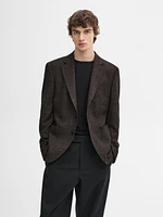 Wool blend smart blazer