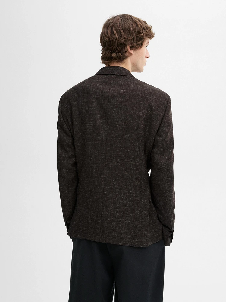 Wool blend smart blazer