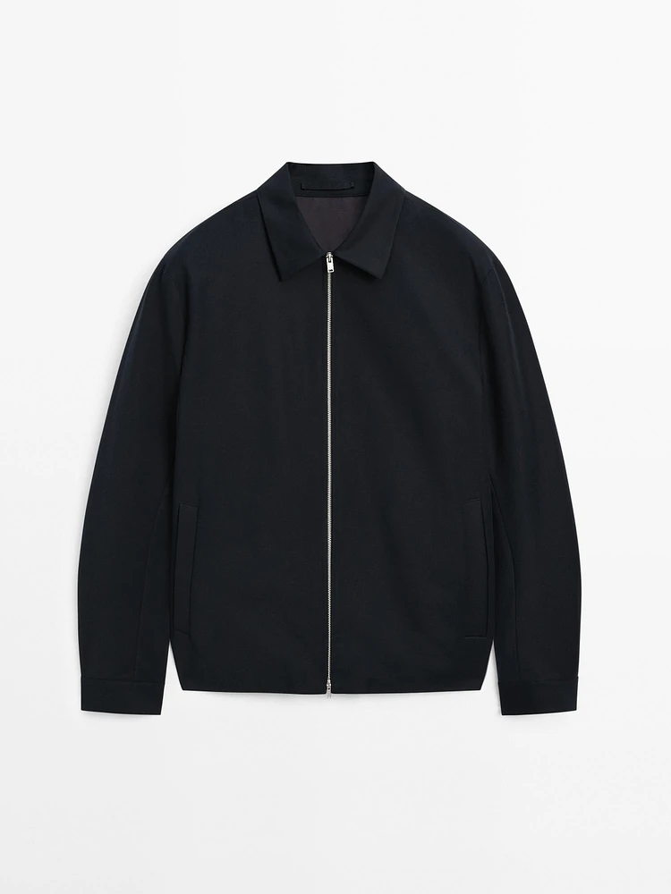 100% cotton zip-up jacket