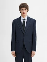 Wool blend suit blazer