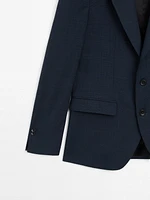 Veste de costume en laine mélangée