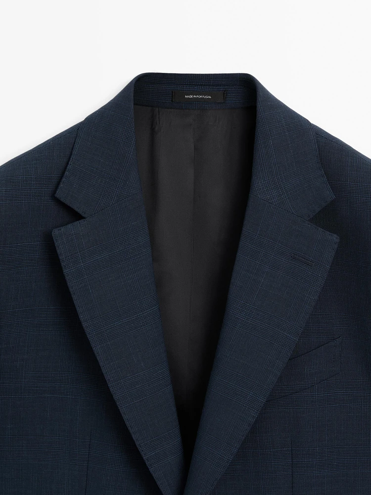 Veste de costume en laine mélangée