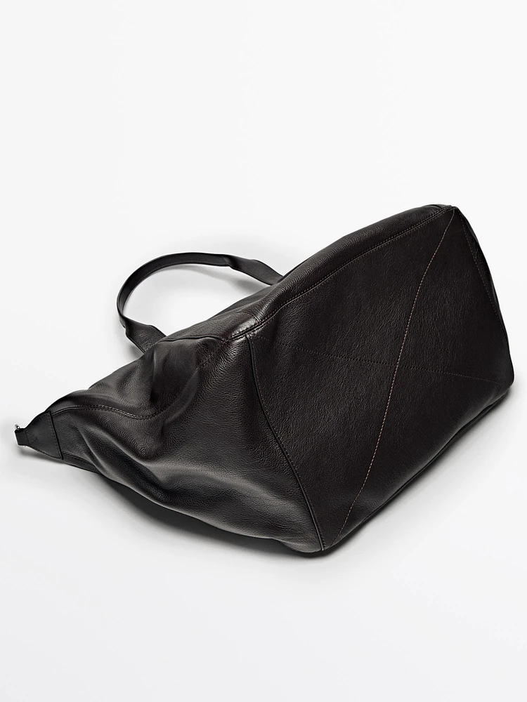 Sac duffle en cuir nappa