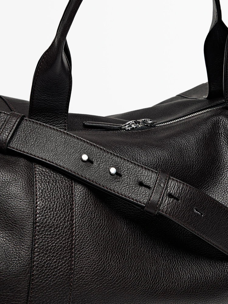 Nappa leather duffle bag