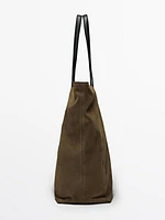 Nappa suede tote bag