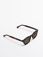 Round tortoiseshell-effect sunglasses