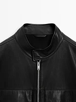 Nappa leather jacket with pockets