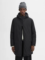 Long hooded down parka