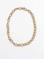 Gold-toned chain link necklace