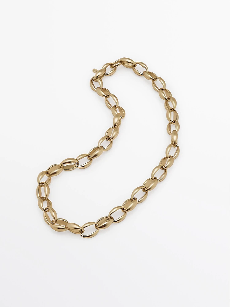 Gold-toned chain link necklace