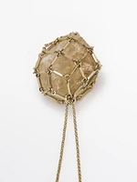 Irregular stone mesh necklace