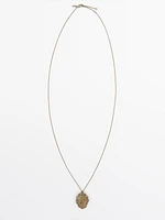 Irregular stone mesh necklace