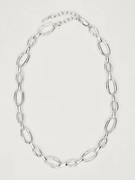 Collier chaîne à maillons argentée