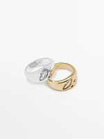 Set of 2 little finger rings