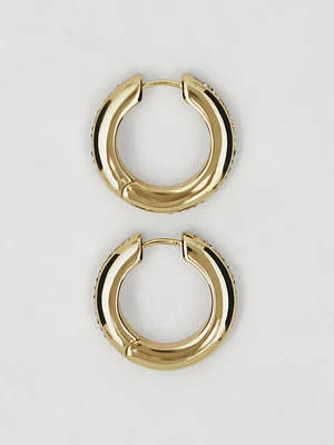 Rhinestone hoop earrings