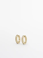 Rhinestone hoop earrings