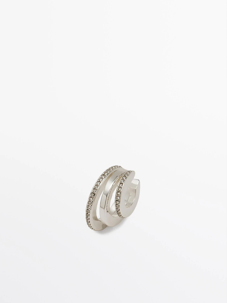 Bijou d’oreille triple à brillants