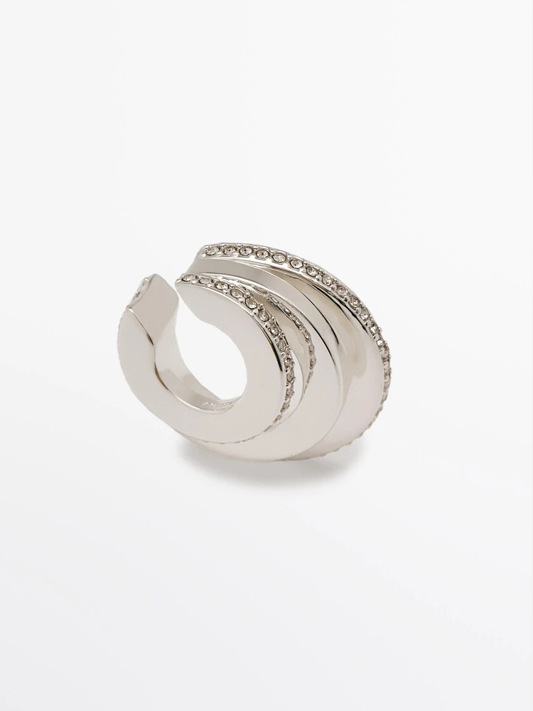 Bijou d’oreille triple à brillants