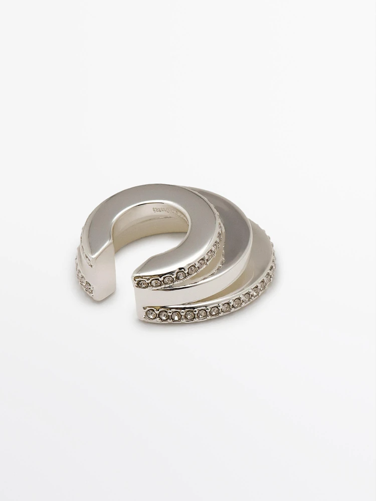 Bijou d’oreille triple à brillants