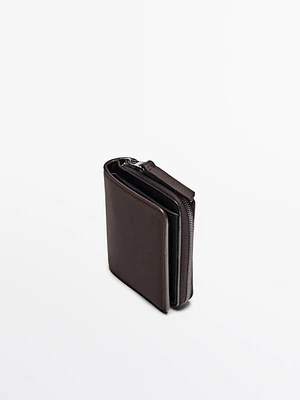 Nappa leather wallet with card holder