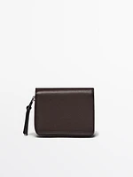 Nappa leather wallet with card holder