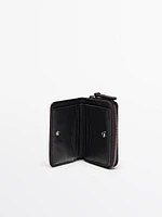 Nappa leather wallet with card holder