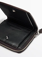 Nappa leather wallet with card holder