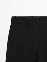 Straight fit trousers with belt loops