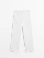 Pantalon large sans taille en coton