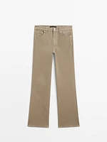 Faux jean taille haute coupe droite
