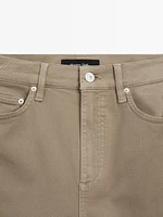 Faux jean taille haute coupe droite