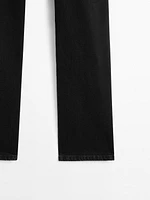 Low-rise straight-leg jeans