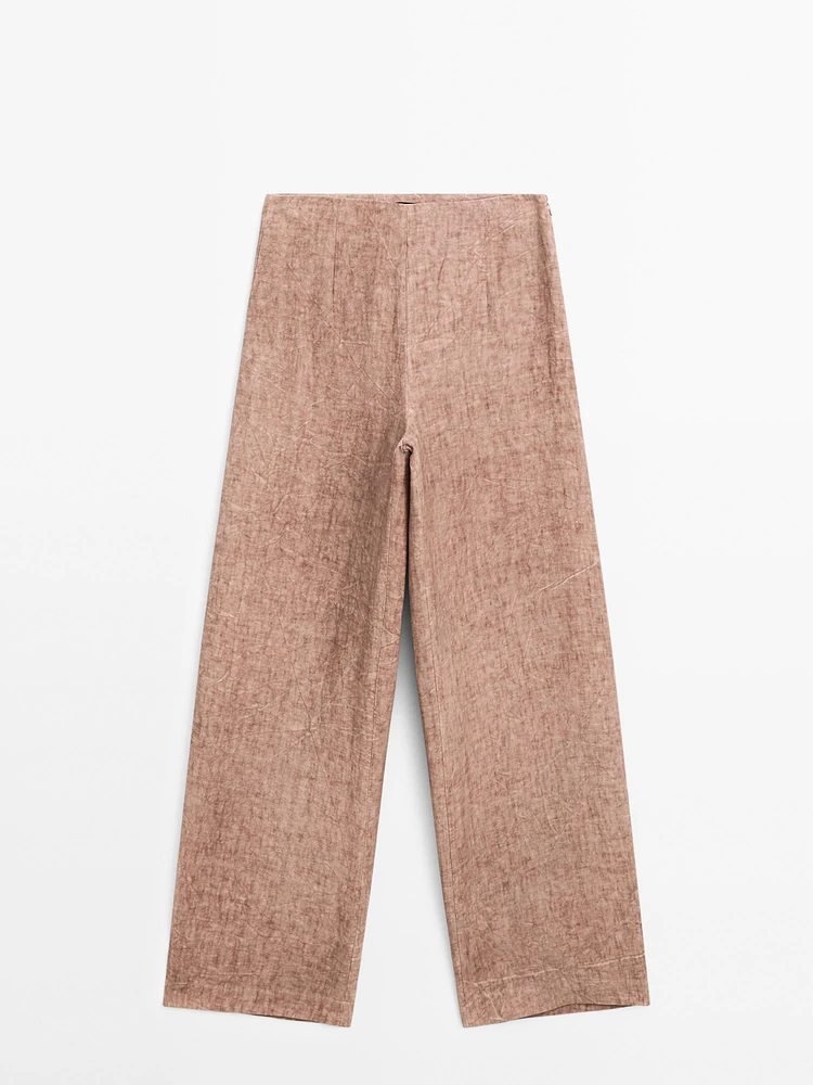 Flowing 100% linen trousers