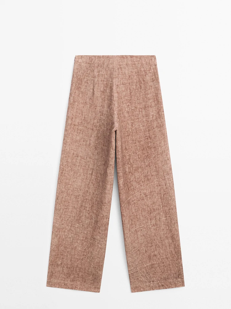 Flowing 100% linen trousers