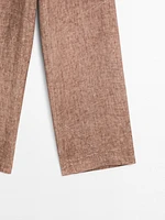 Flowing 100% linen trousers