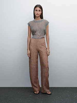 Flowing 100% linen trousers