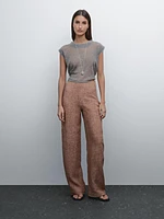 Flowing 100% linen trousers