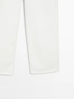 Wide straight fit denim trousers