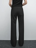 Straight-leg technical fabric trousers