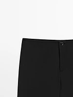 Straight-leg technical fabric trousers