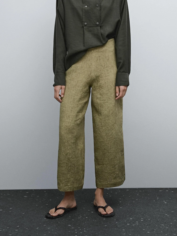 Pantalon fluide 100 % lin