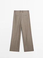 100% wool melange trousers