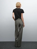 100% wool melange trousers