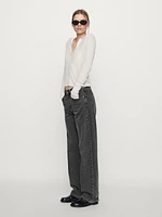 Mid-waist wide-leg jeans