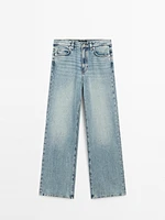 High-waist wide-leg jeans